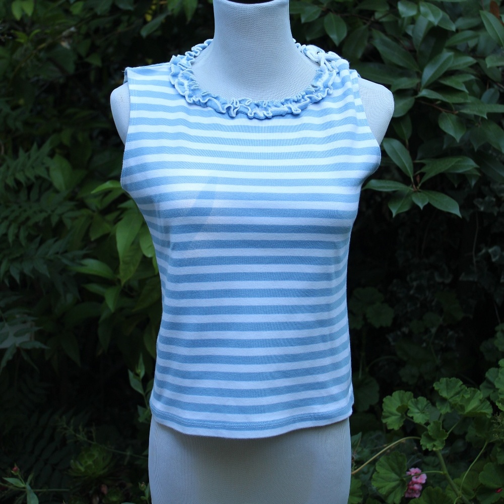 Willi Smith Sleeveless Ruffle Top - Picture 1 of 7
